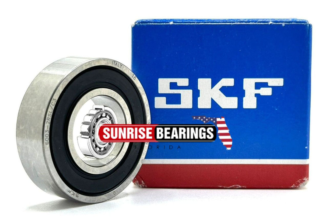 SKF 6003 2RSL C3  Deep Groove Ball Bearing, Rubber Sealed  17x35x10 mm