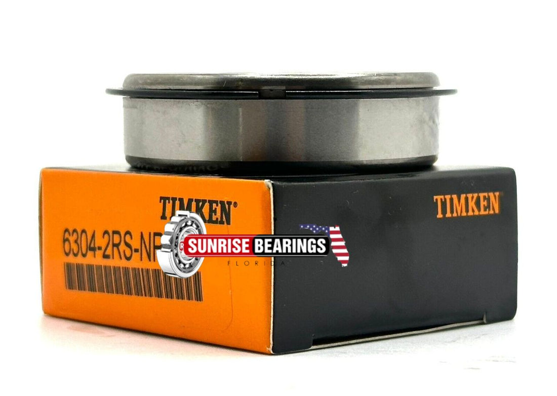 TIMKEN 6304 RODAMIENTO DE BOLAS 2RS NR, SELLADO DE GOMA + ANILLO DE RUEDA 20x52x15mm