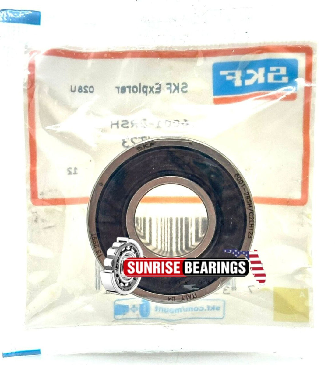 SKF 6001 2RSH C2 LHT23 BALL BEARING, RUBBER SEALED +25 to +145 °C 12x28x8 mm