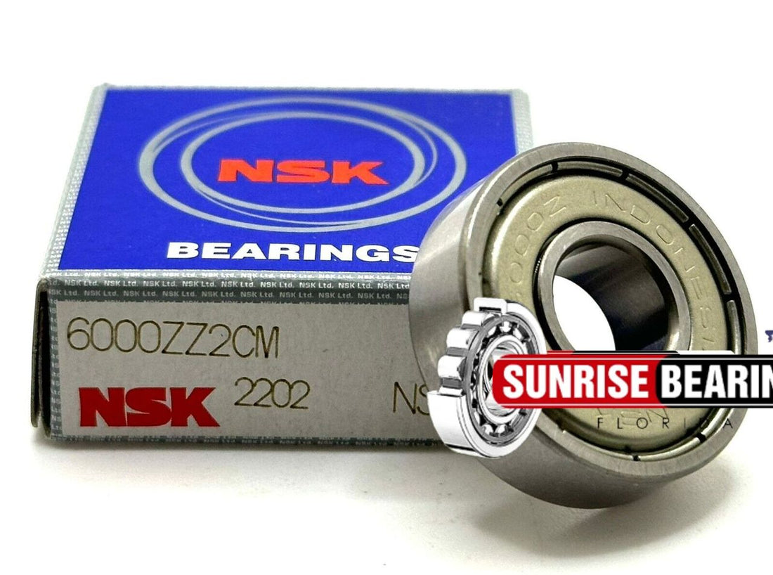 NSK 6000 ZZ CM DEEP GROOVE BALL BEARING, METAL SHIELDED 10x26x8 mm
