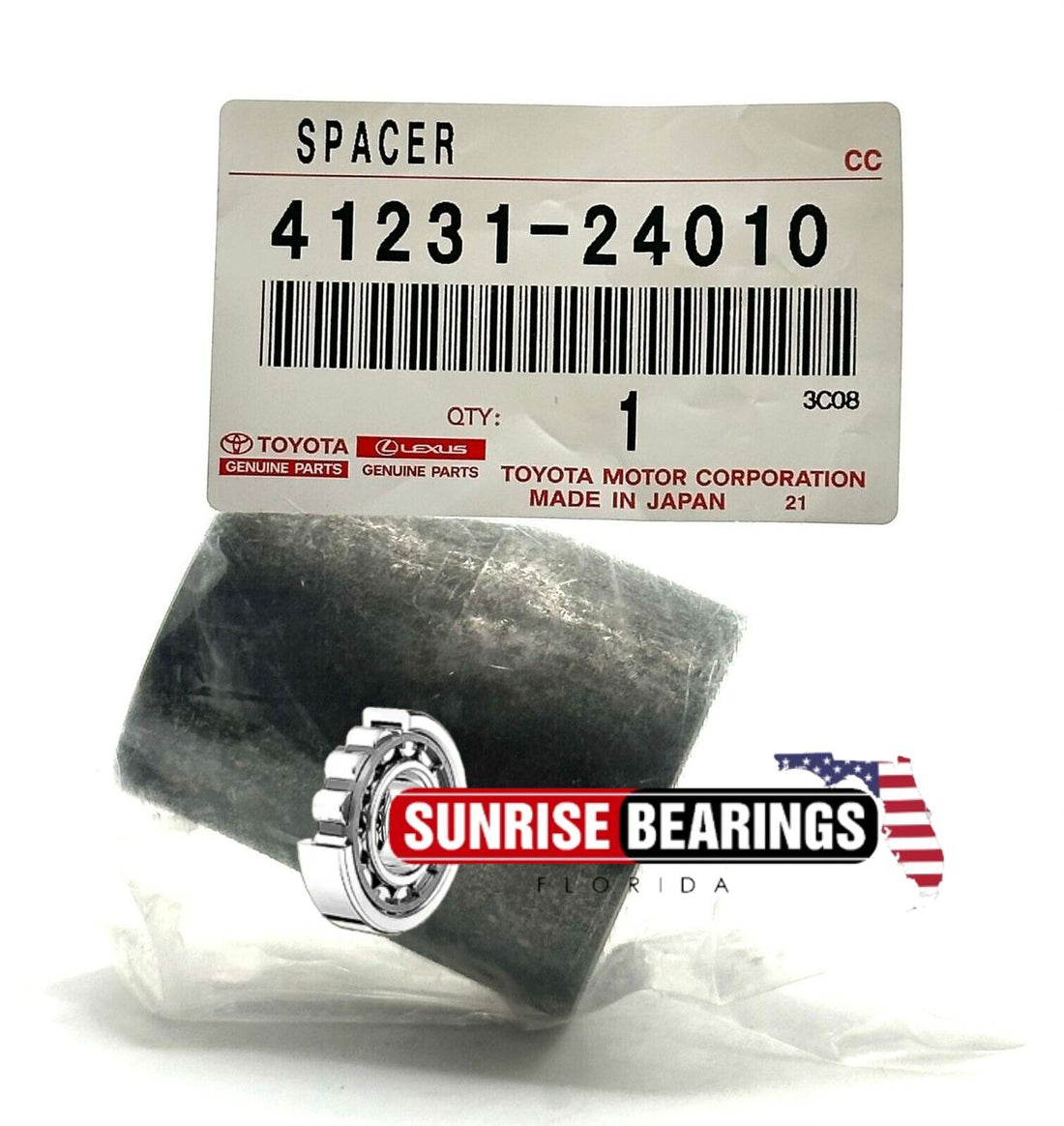 Toyota Lexus Oem Spacer, Rear Differential Drive Pinion Bearing 41231-24010
