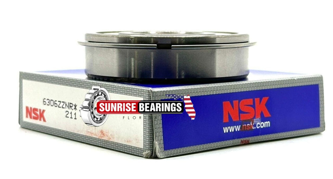 NSK JAPAN 6306 ZZ NR RODAMIENTO DE BOLAS, METAL PROTECTADO + ANILLO DE RUEDA 30x72x19mm 