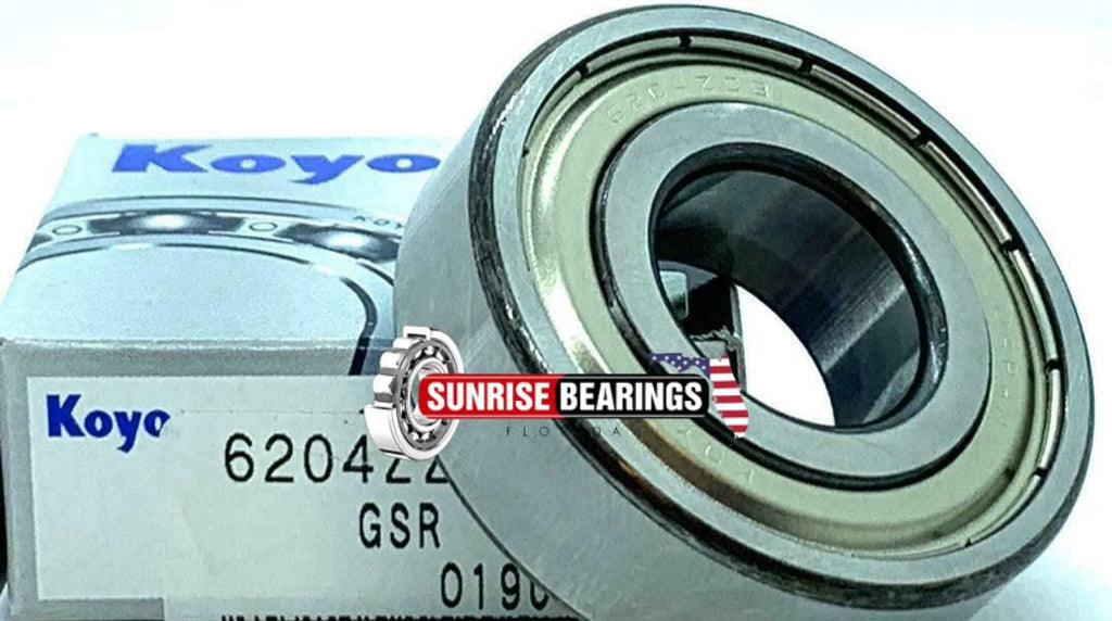 KOYO Japan 6204 ZZ Deep Groove Ball Bearing, Metal Shielded