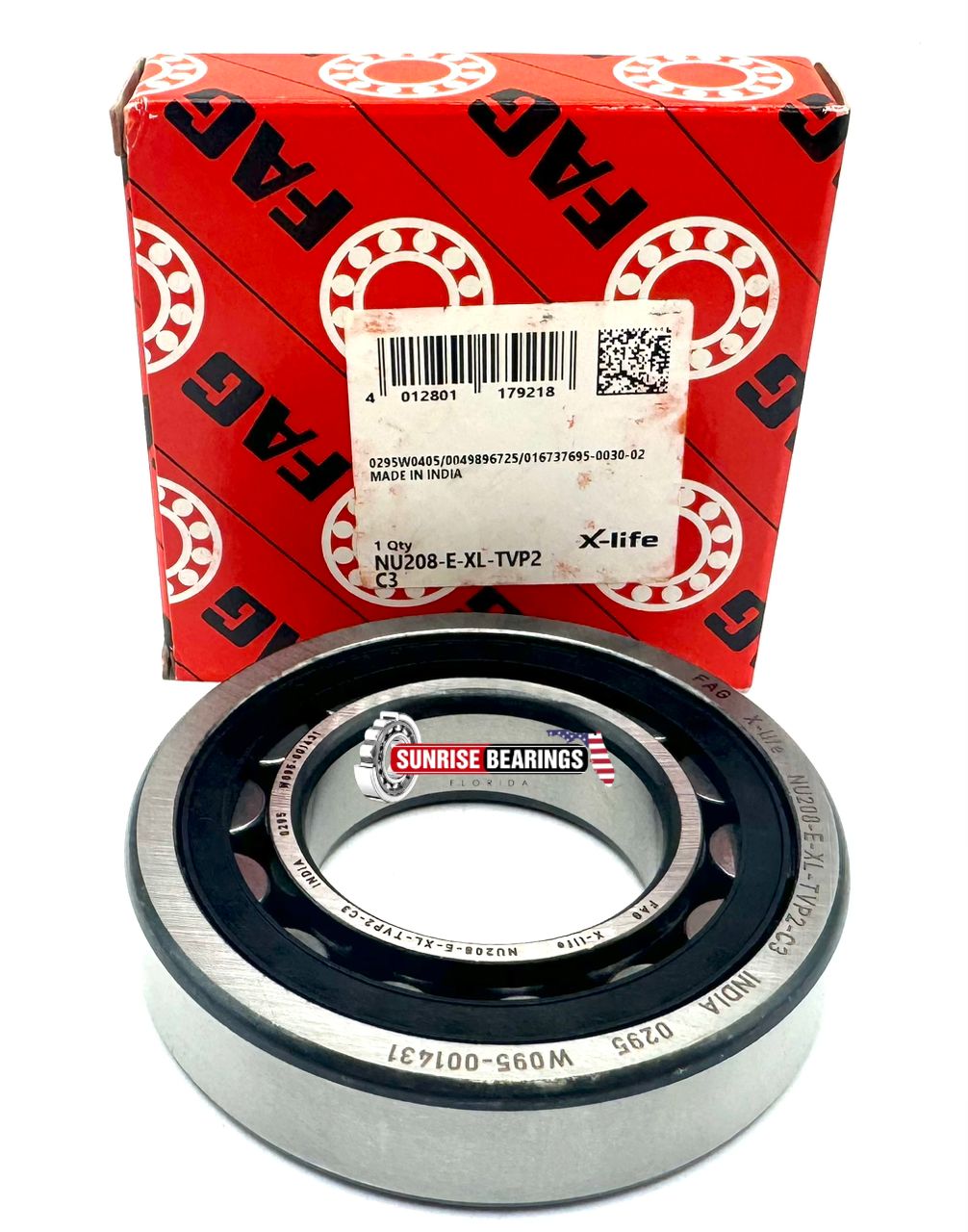 FAG NU208 E XL K TVP2 C3 Cylindrical Roller Bearing 40x80x18 mm