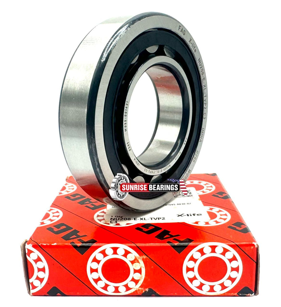 FAG NU208 E XL K TVP2 C3 Cylindrical Roller Bearing 40x80x18 mm