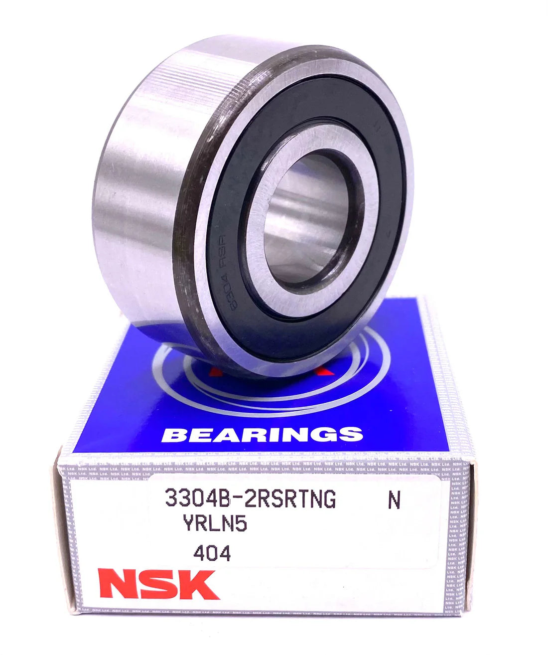 NSK 3304B 2RSRTNG C3 Angular Contact Ball Bearing, Rubber Sealed 20x52x22.2 mm