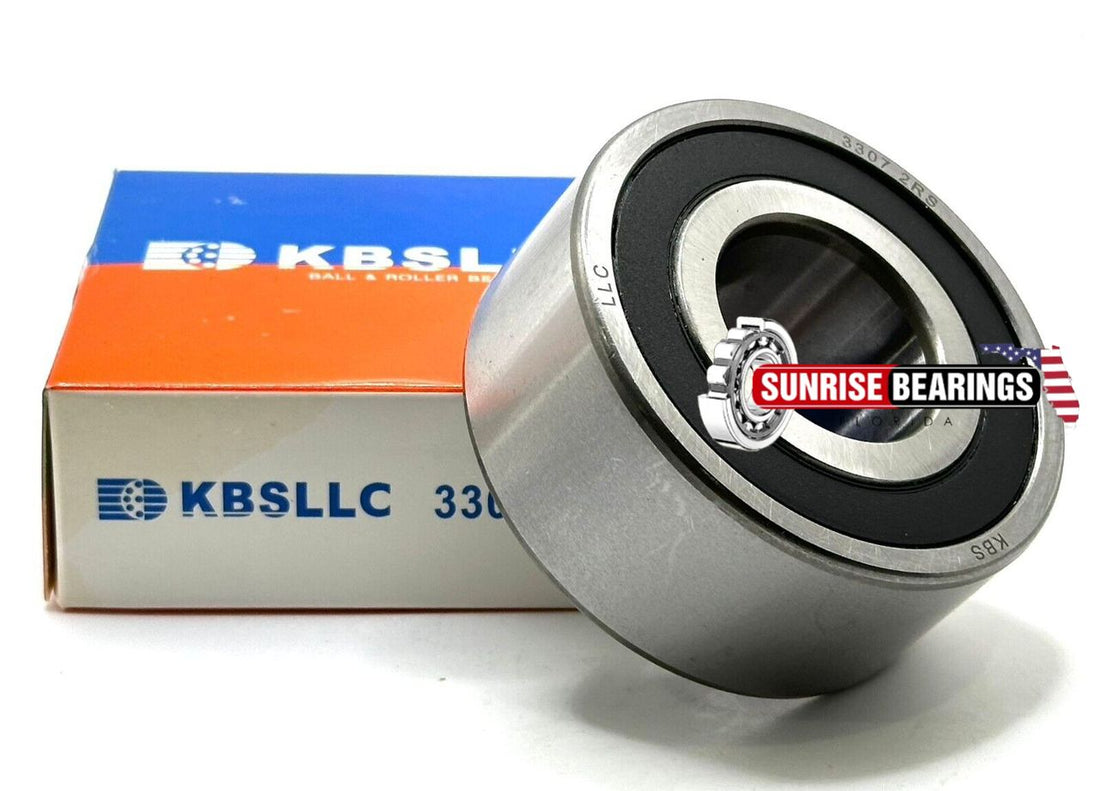 KBS 3307 2RS ANGULAR CONTACT BALL BEARING, RUBBER SEALED 35x80x34.90mm 5307 2RS
