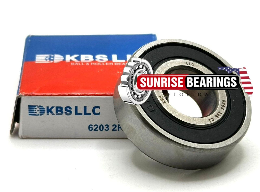 Kbs 6203 2Rs Deep Groove Ball Bearing, Rubber Sealed 17X40X12 6203Ddu