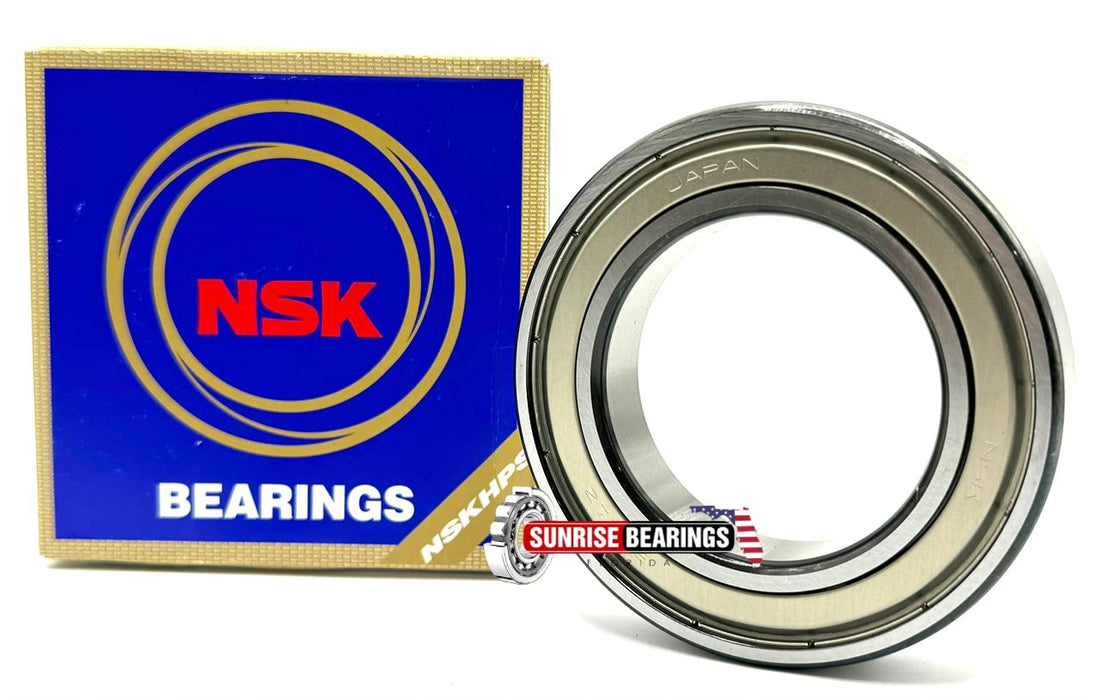 NSK 6011 ZZ C3 DEEP GROOVE BALL BEARING, METAL SHIELDED 55x90x18 mm