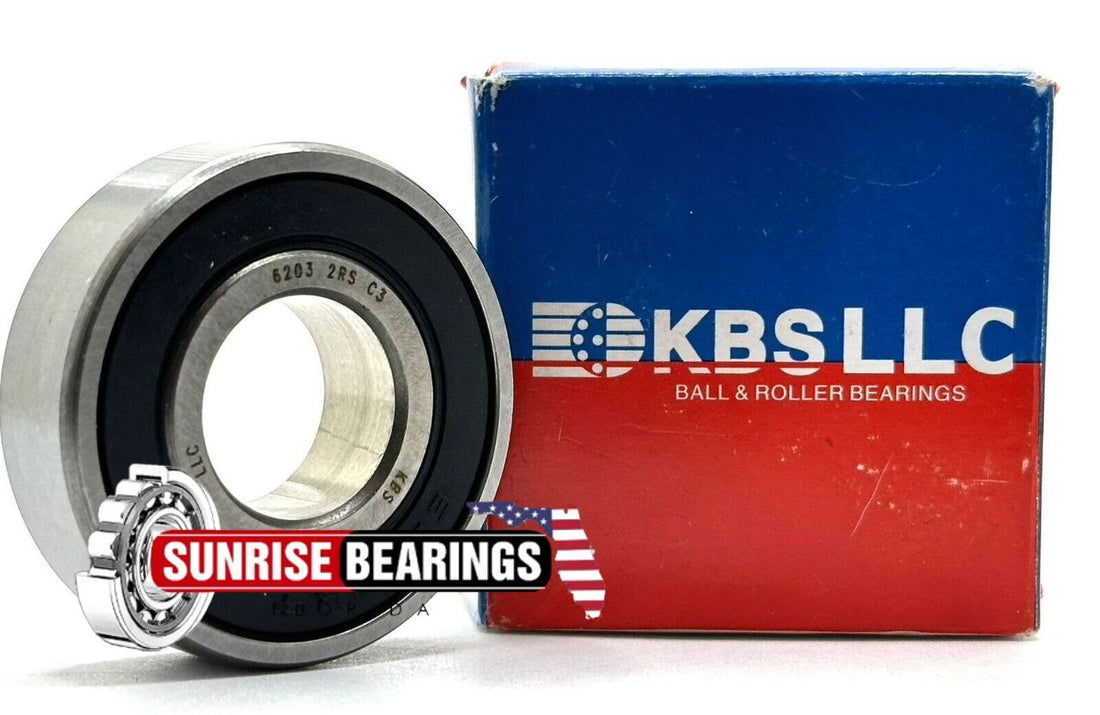Kbs 6203 2Rs Deep Groove Ball Bearing, Rubber Sealed 17X40X12 6203Ddu