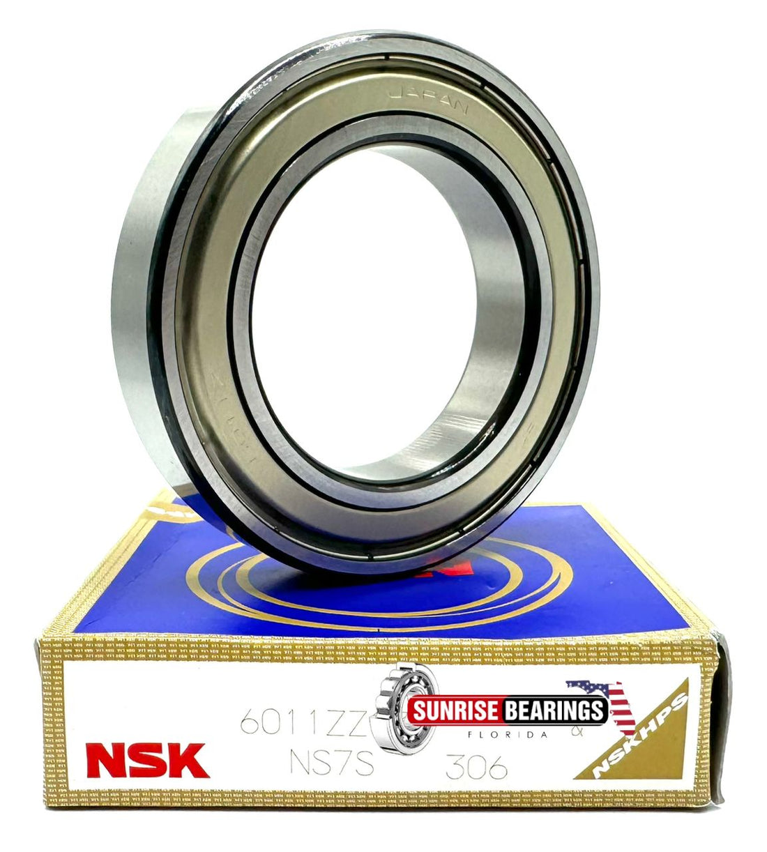NSK 6011 ZZ C3 DEEP GROOVE BALL BEARING, METAL SHIELDED 55x90x18 mm