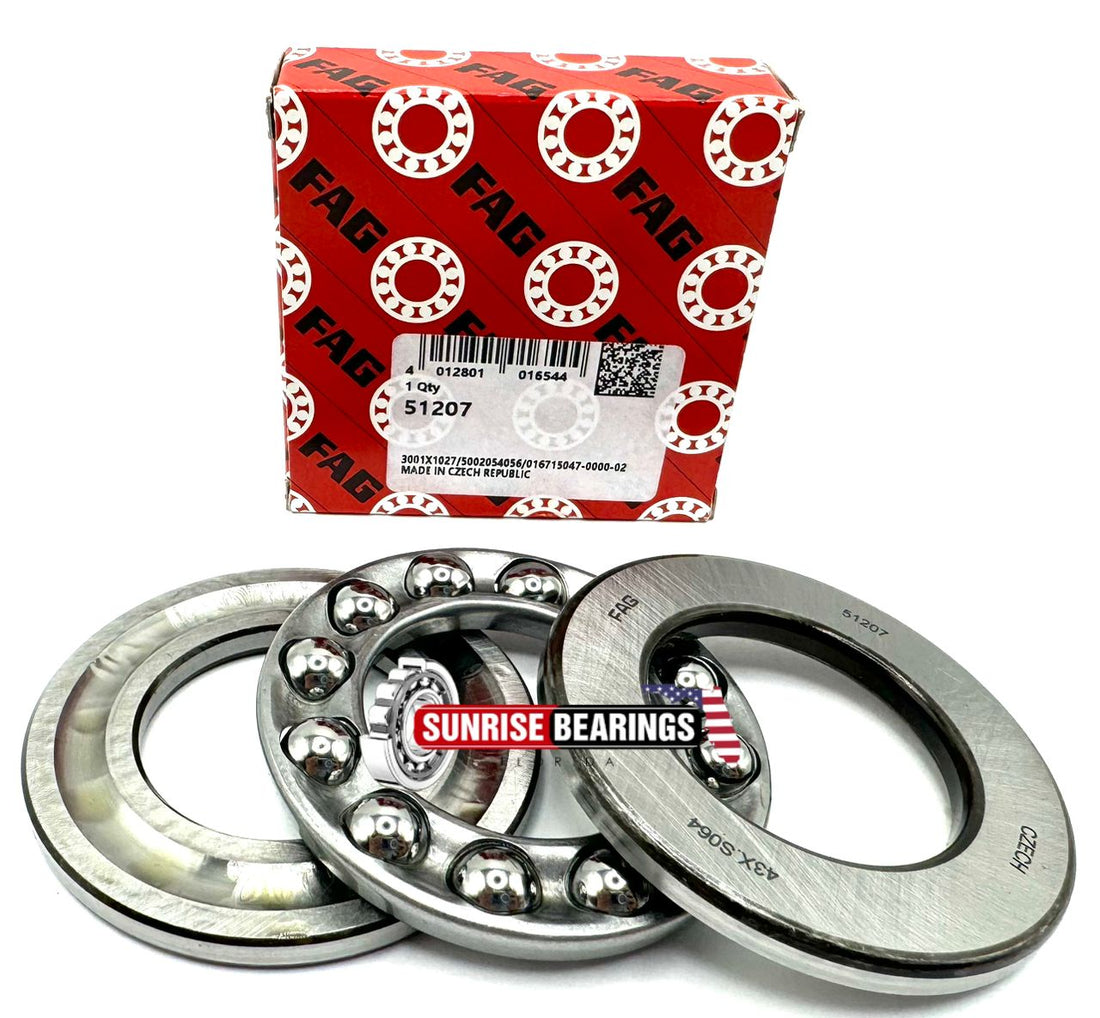 FAG 51207 AXIAL DEEP GROOVE BALL BEARING 35x62x18 mm