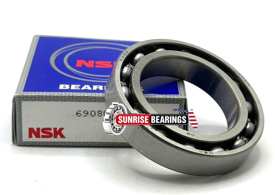 NSK 61908 Made In Japan Bearing 6908 Open Type, No Seals 40X62X12 mm