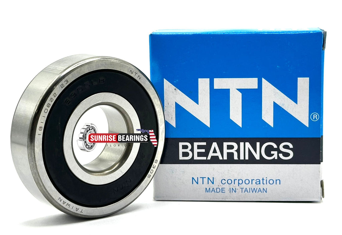 NTN 6305 LLB CM/5K DEEP GROOVE BALL BEARING, RUBBER SEALED 25x62x17 mm