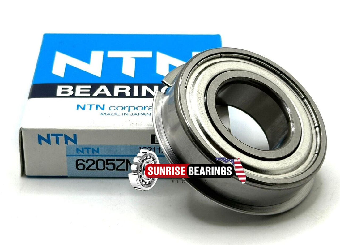 Ntn Japan 6205 Znr Ball Bearing, Metal Shielded One Side + Snap Ring 25X52X15 mm