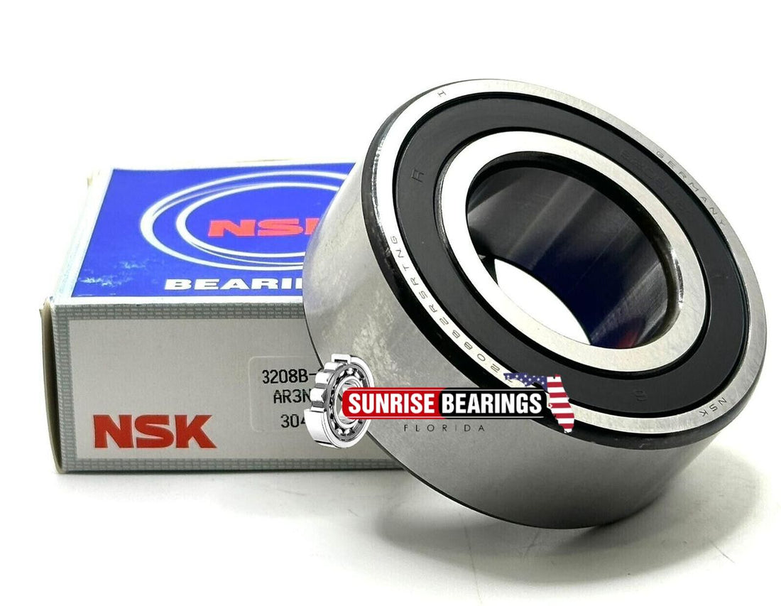NSK GERMANY 3208 2RSR TNG Angular Contact Ball Bearing, Rubber Sealed 40x80x30.2 mm
