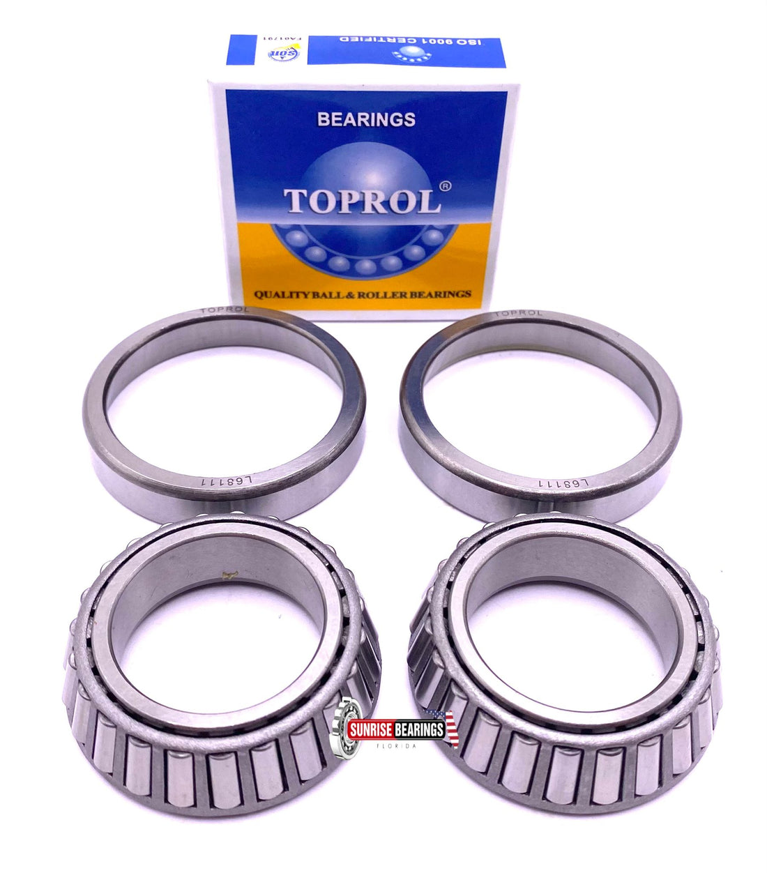 TOPROL L68149 L68111 Tapered Roller Bearing Cup and Cone Set SET17, Set of 2