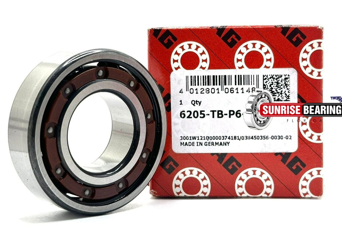 Fag Germany 6205 Tb P6 C3 Deep Groove Ball Bearing Open Type No Seals 25X52X15 mm