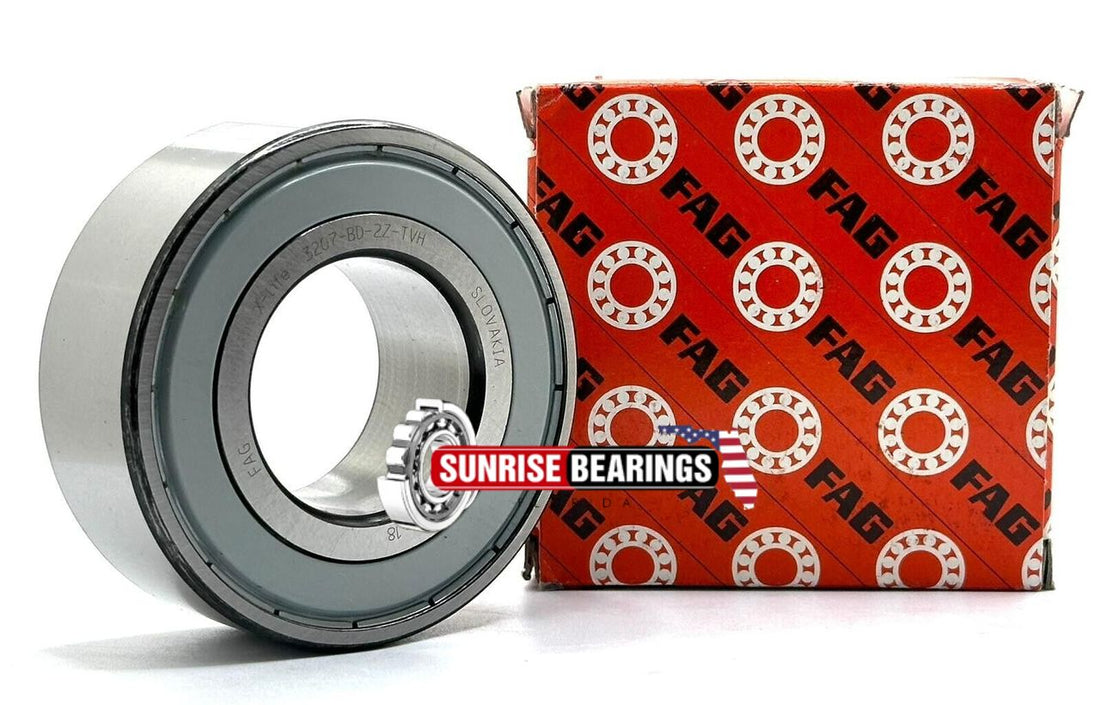 FAG 3207 BD ZZ / 2Z TVH Angular Contact Ball Bearing Metal Shielded 35x72x27 mm