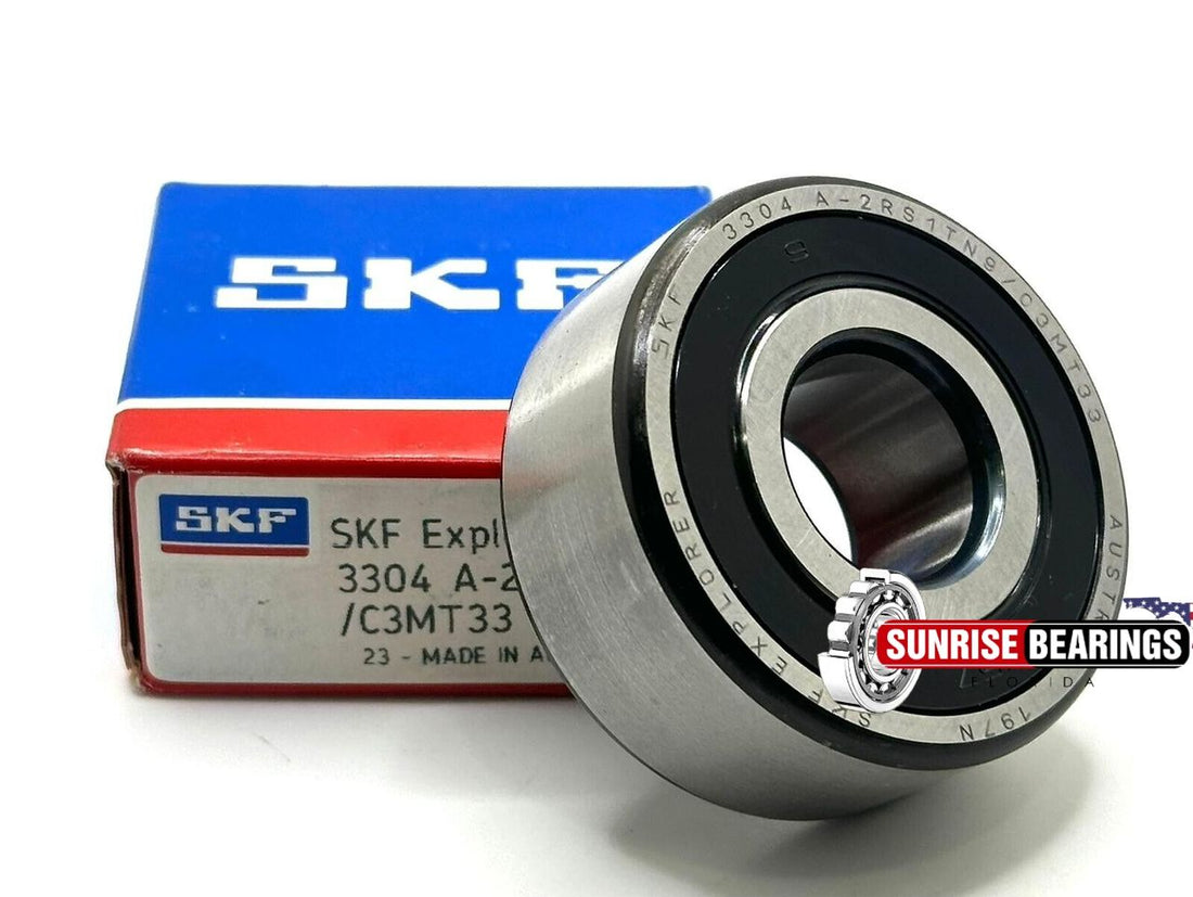 SKF 3304 A 2RS1 MT33 Angular Contact Ball Bearing, Rubber Sealed 20x52x22.2 mm
