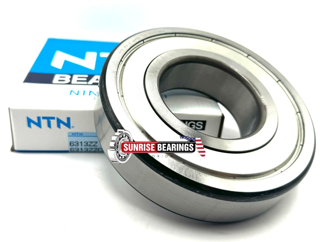 NTN JAPAN 6313 ZZ DEEP GROOVE BALL BEARING, METAL SHIELDED 65x140x33 mm