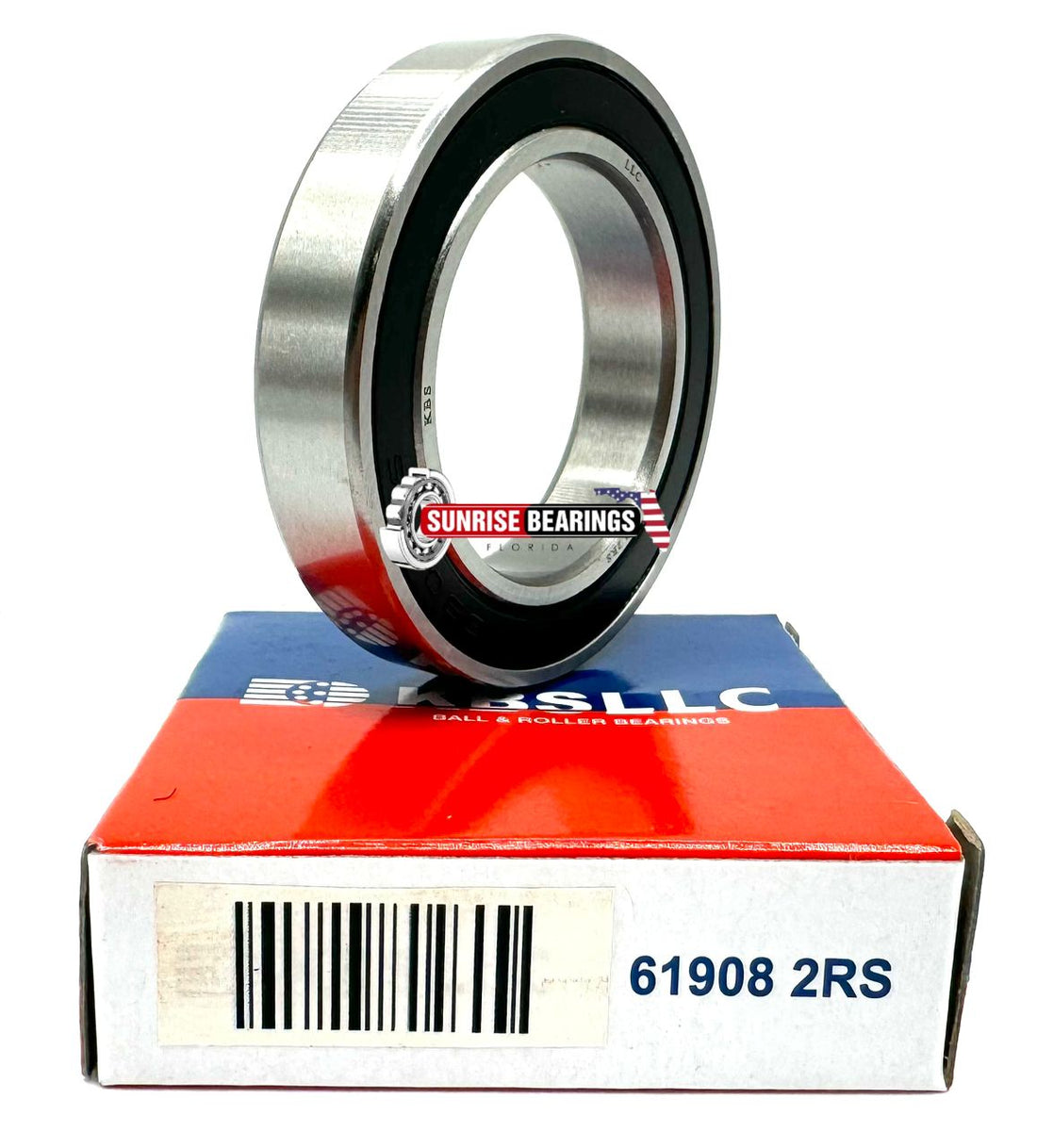 KBS 61908 2RS DEEP GROOVE BALL BEARING, RUBBER SEALED 6908 40x62x12 mm
