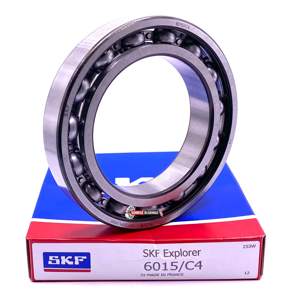 SKF 6015 C4 Deep Groove Ball Bearing, Open Type, No Seals 75x115x20 mm