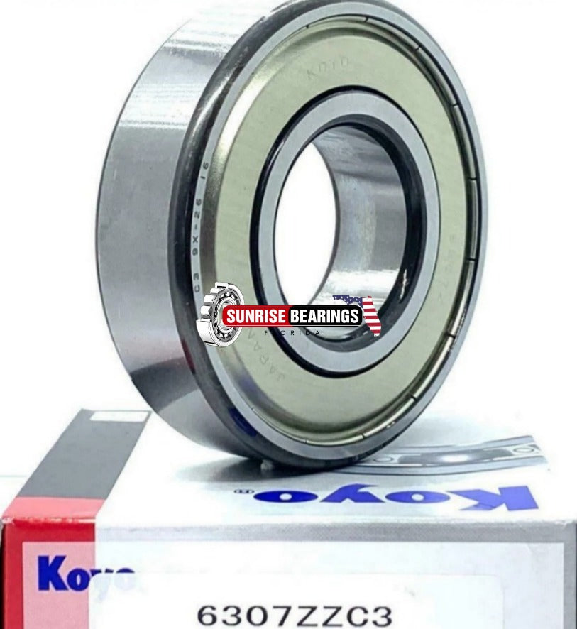 KOYO Japan 6307 ZZ Deep Groove Ball Bearing, Metal Shielded