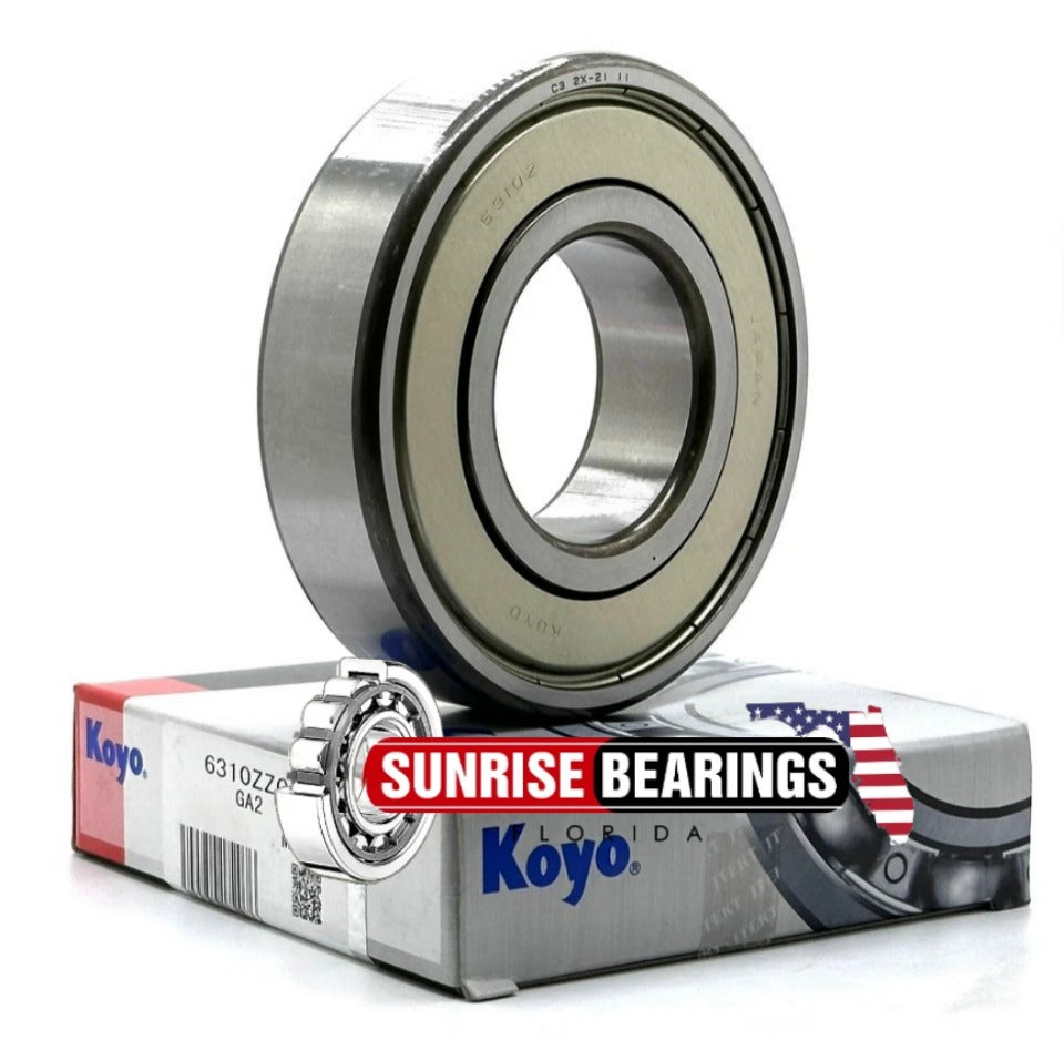 KOYO Japan  6310 ZZ Deep Groove Ball Bearing, Metal Shielded 50x110x27 mm