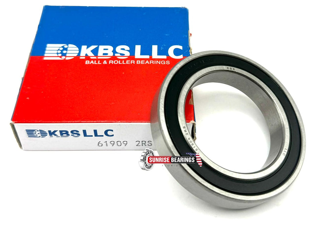 KBS 6909 2RS DEEP GROOVE BALL BEARING, RUBBER SEALDED 61909 45x68x12 mm