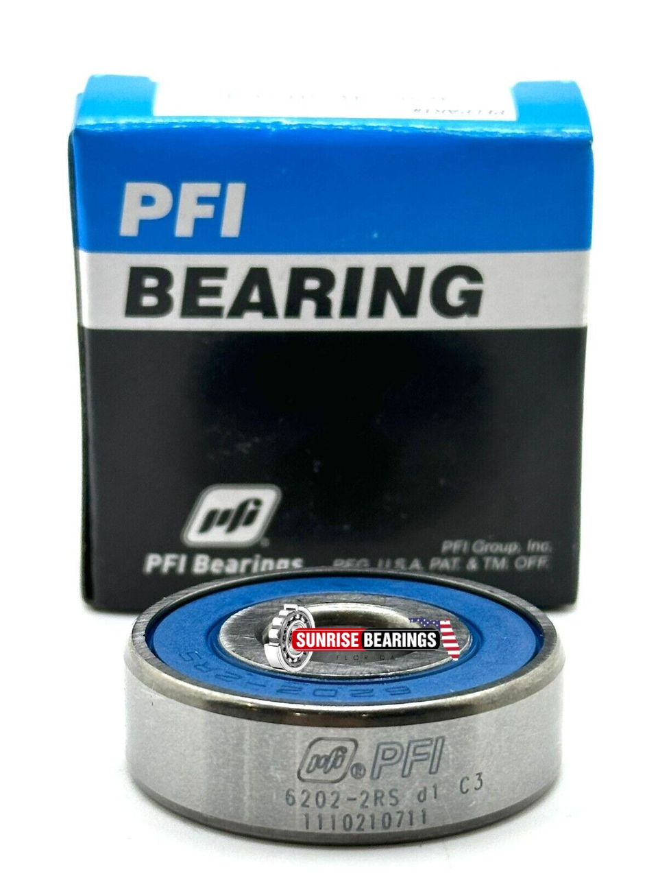 PFI 6202-12 2RS BALL BEARING, RUBBER SEALED SPECIAL BORE 12mm 12x35x11 mm