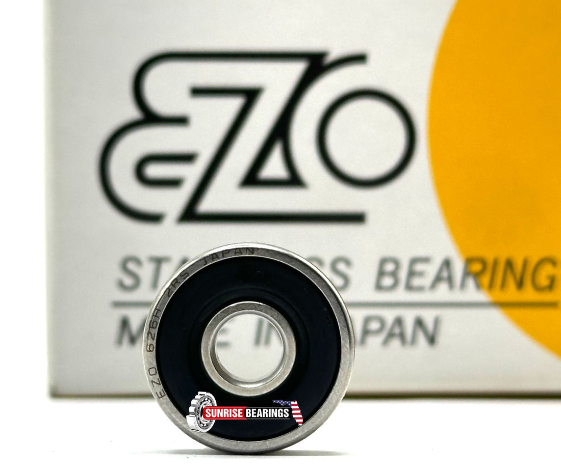 EZO S626 2RS Japan Ball Bearing, Sealed Stainless Steel W626 2Rs 6X19X6 mm