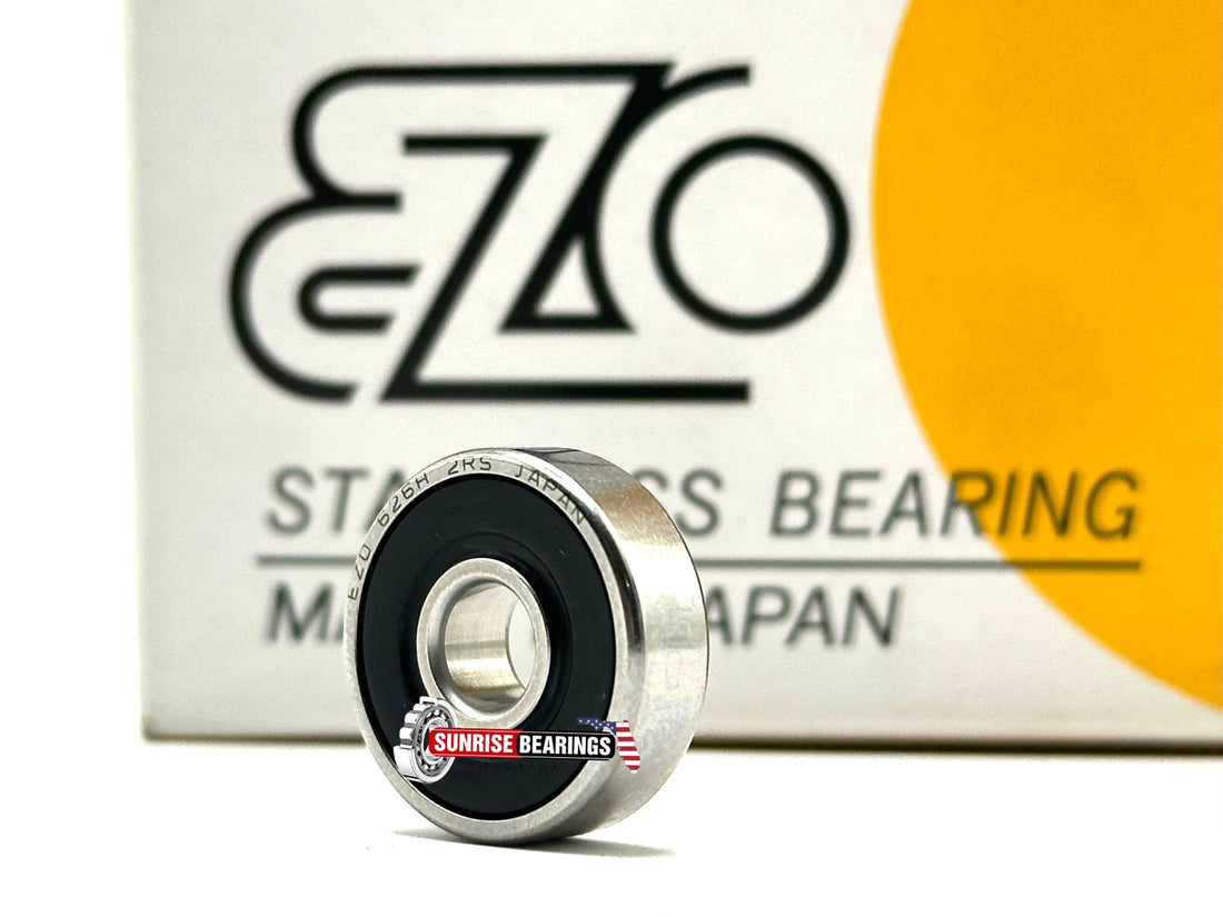EZO S626 2RS Japan Ball Bearing, Sealed Stainless Steel W626 2Rs 6X19X6 mm