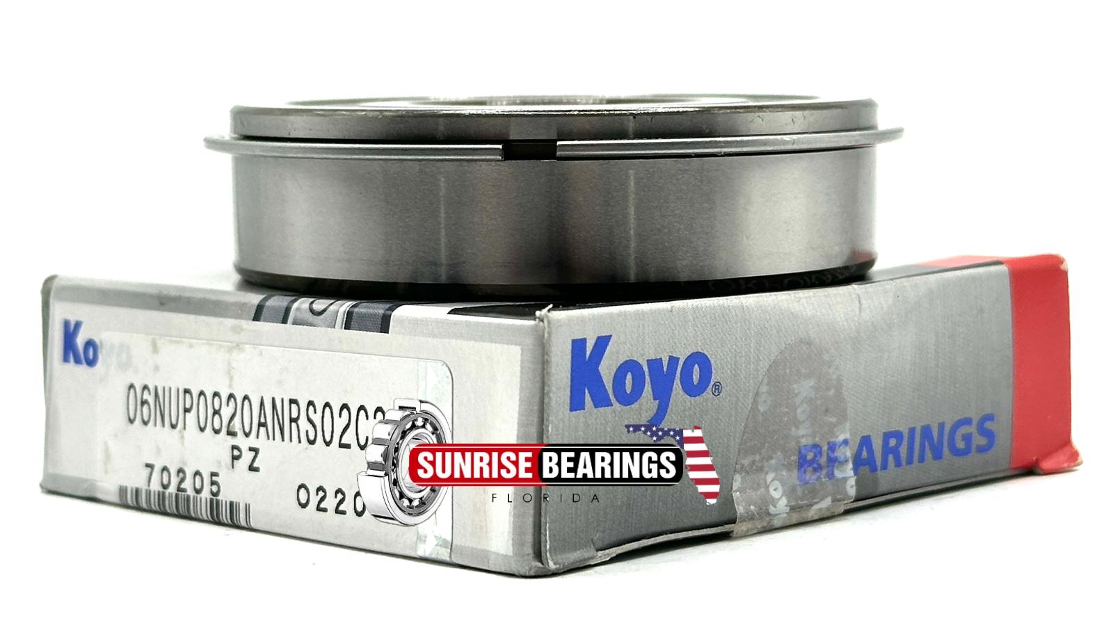 KOYO JAPAN 06NUP0820 A NR BEARING + SNAP RING for TOYOTA 90365