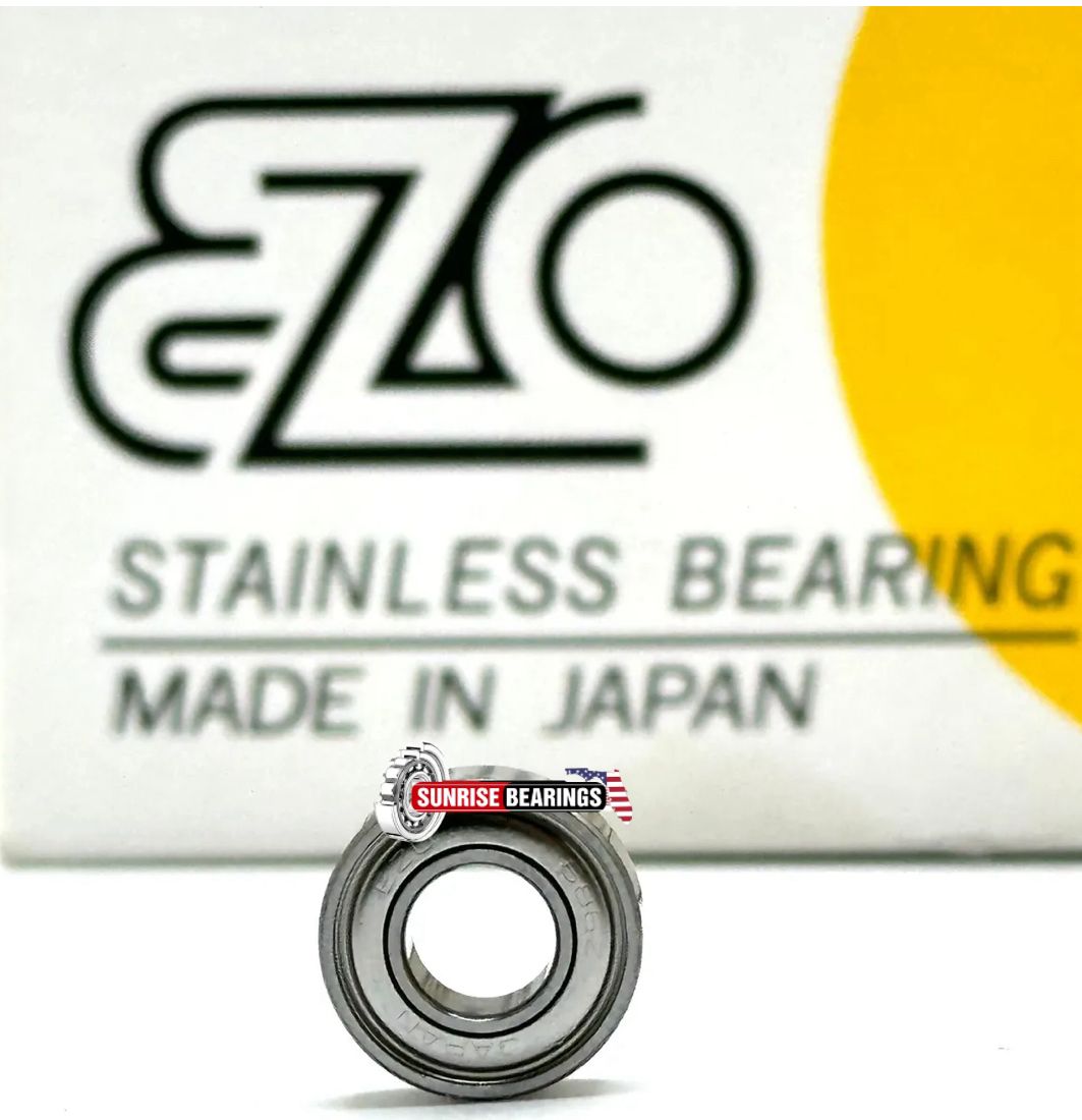 Ezo Japan S626 zz Ball Bearing, Metal Shielded, Stainless Steel 6X19X6 Mm W626 zz