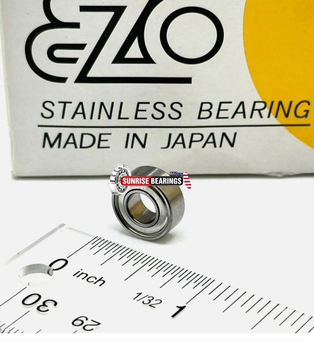 Ezo Japan S626 zz Ball Bearing, Metal Shielded, Stainless Steel 6X19X6 Mm W626 zz