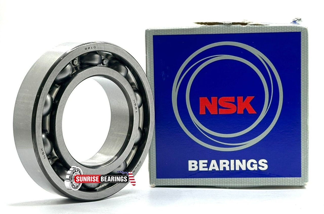 NSK 6210 Deep Groove Ball Bearing, Open Type, No Seals 50X90X20 mm