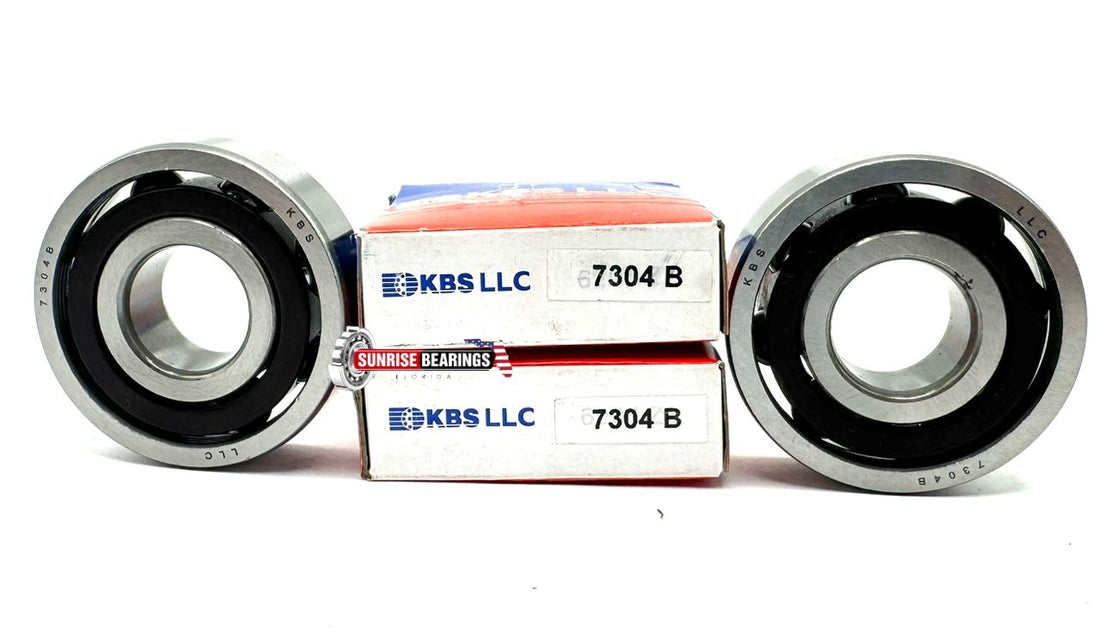 KBS 7304B (Qty. 2) ANGULAR CONTACT BALL BEARING SINGLE ROW 20x52x15 mm