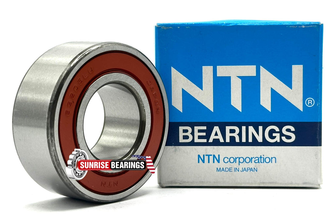 NTN JAPAN 63205 LLU DEEP GROOVE BALL BEARING, RUBBER SEALED 25x52x20.64 mm