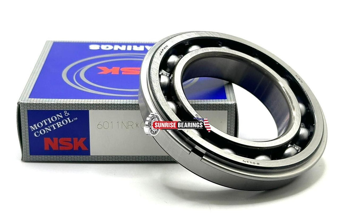 NSK 6011 Nr Ce Ball Bearing, Open Type, No Seals + Snap Ring 55X90X18 mm