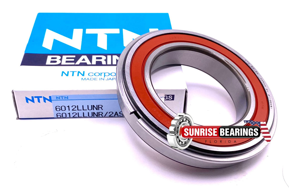NTN Japan 6012 LLU NR Ball Bearing, Rubber Seal + Snap Ring 60x95x18 mm