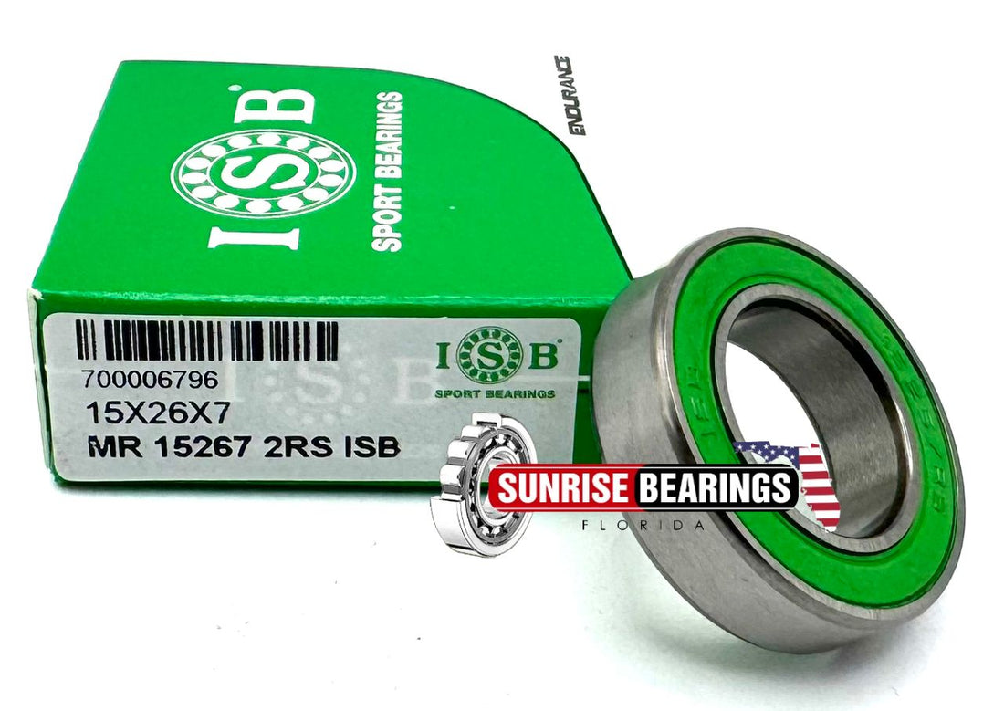 ISB Italy MR15267 LLB Ball Bearing, Rubber Sealed 15x26x7 mm