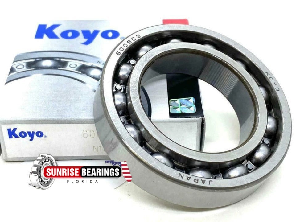 KOYO 6009 C3 Deep Groove Ball Bearing, Open Type No Seals 45x75x16 mm