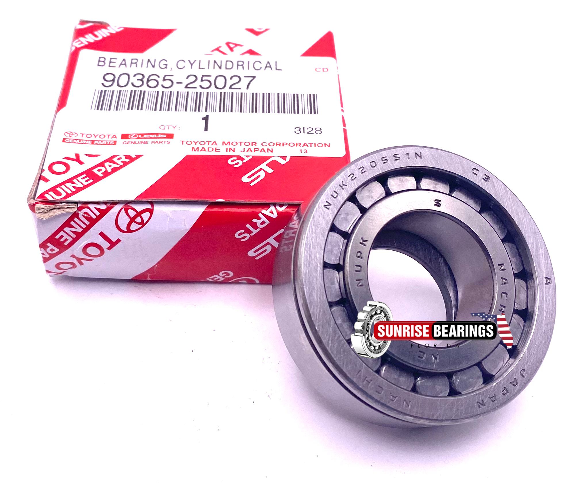 NACHI NUPK2205 Roller Bearing for TOYOTA 90365-25027 25x52x18 mm