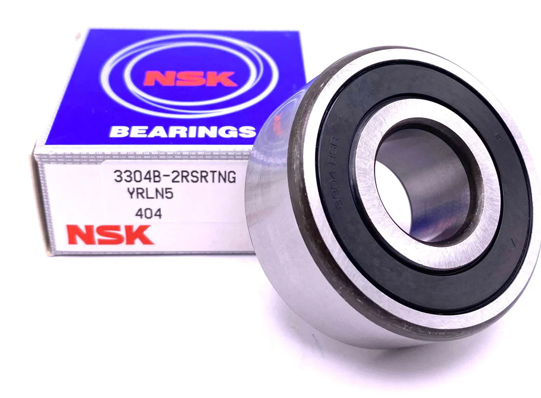 NSK 3304B 2RSRTNG C3 Angular Contact Ball Bearing, Rubber Sealed 20x52x22.2 mm