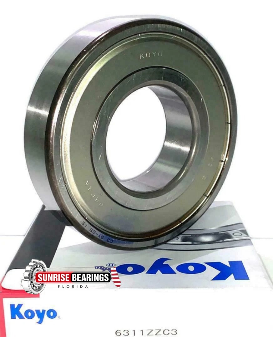 KOYO Japan 6311 ZZ Deep Groove Ball Bearing, Metal Shielded 55x120x29 mm