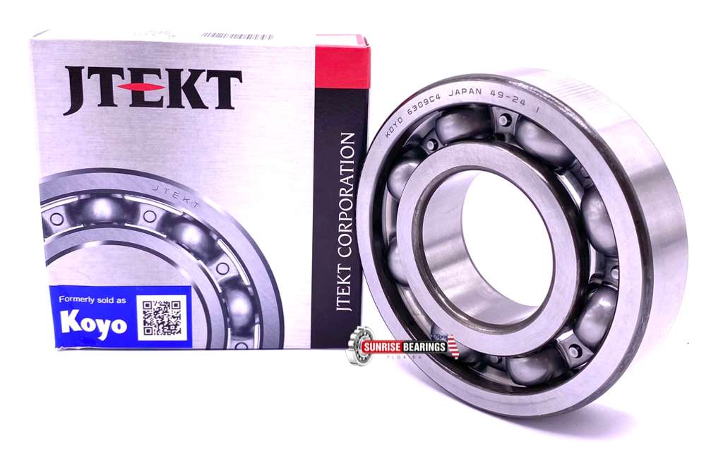 KOYO Japan 6309 C4 Deep Groove Ball Bearing, Open, No Seals 45x100x25 mm