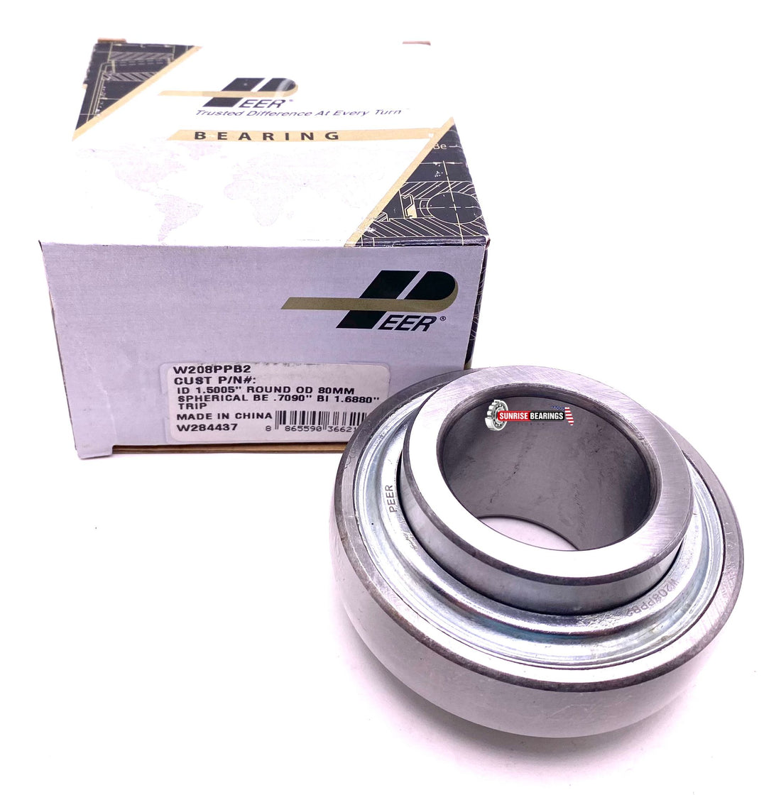 PEER W208PP B2 Bearing for Housing DS208TT2A, 2AC08-1-1/2 AW20540 87446550 1.1/2