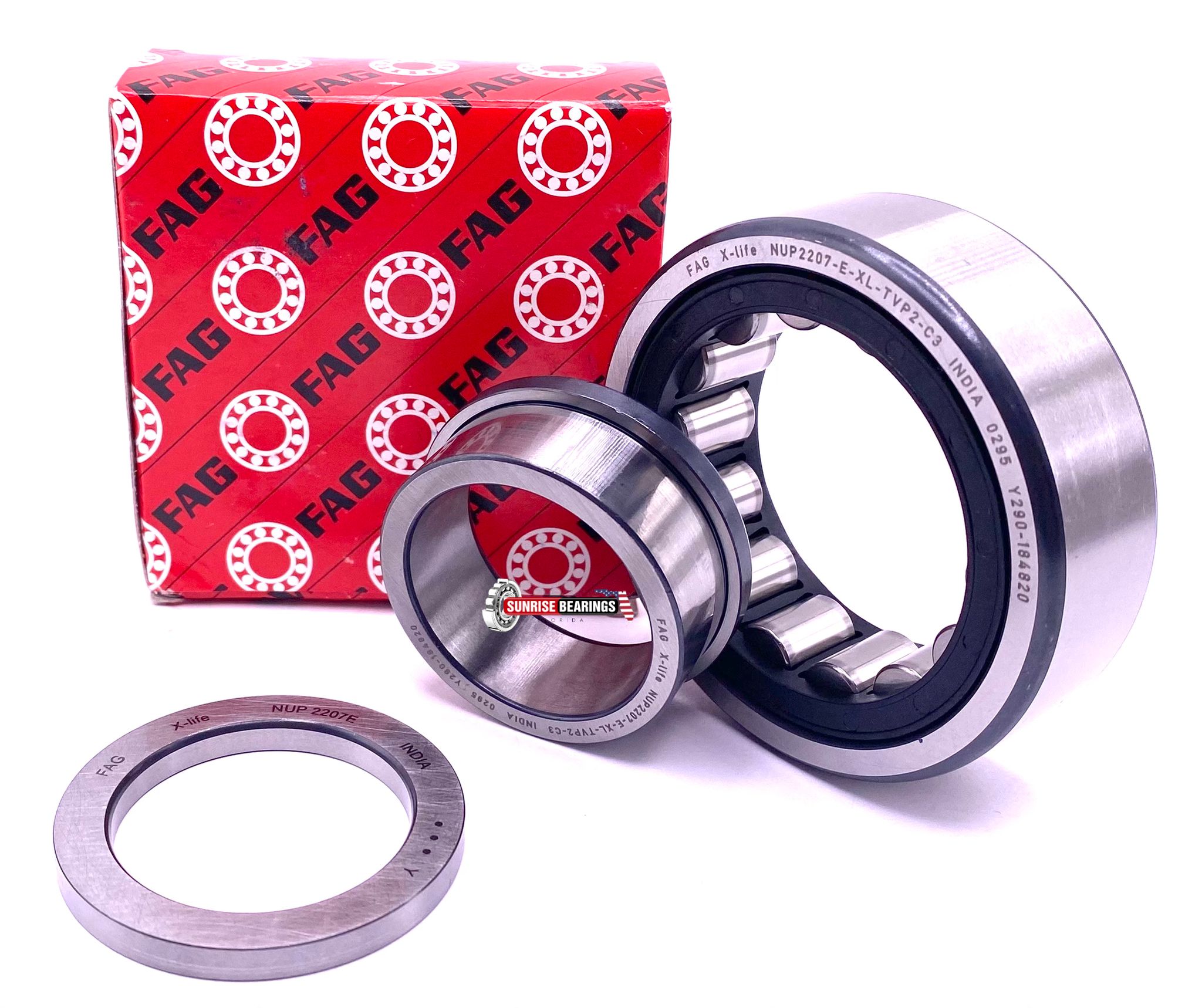 FAG NUP2207 E XL TVP2 C3 Cylindrical Roller Bearing 35x72x23 mm