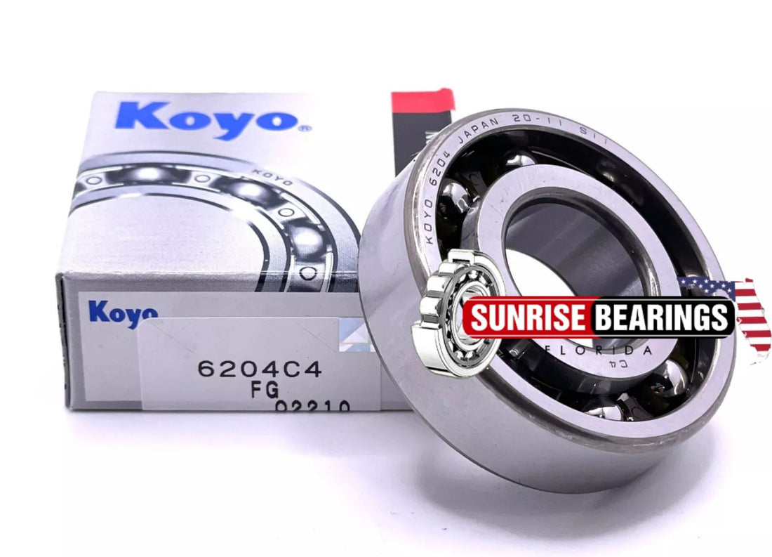 KOYO Japan 6204 C4 Ball Bearing, Metal Shielded, OPEN ONE SIDE 20x47x14 mm
